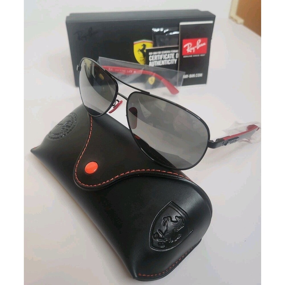 Rayban Sunglasses RB8313M Black/Silver F0096G Ferrari Scuderia F0096G 61-13-140